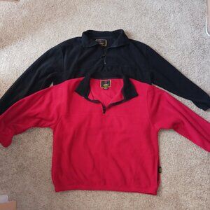 2 (XL) Baru Sports Mens Fleece Zip up Pullover Sweaters